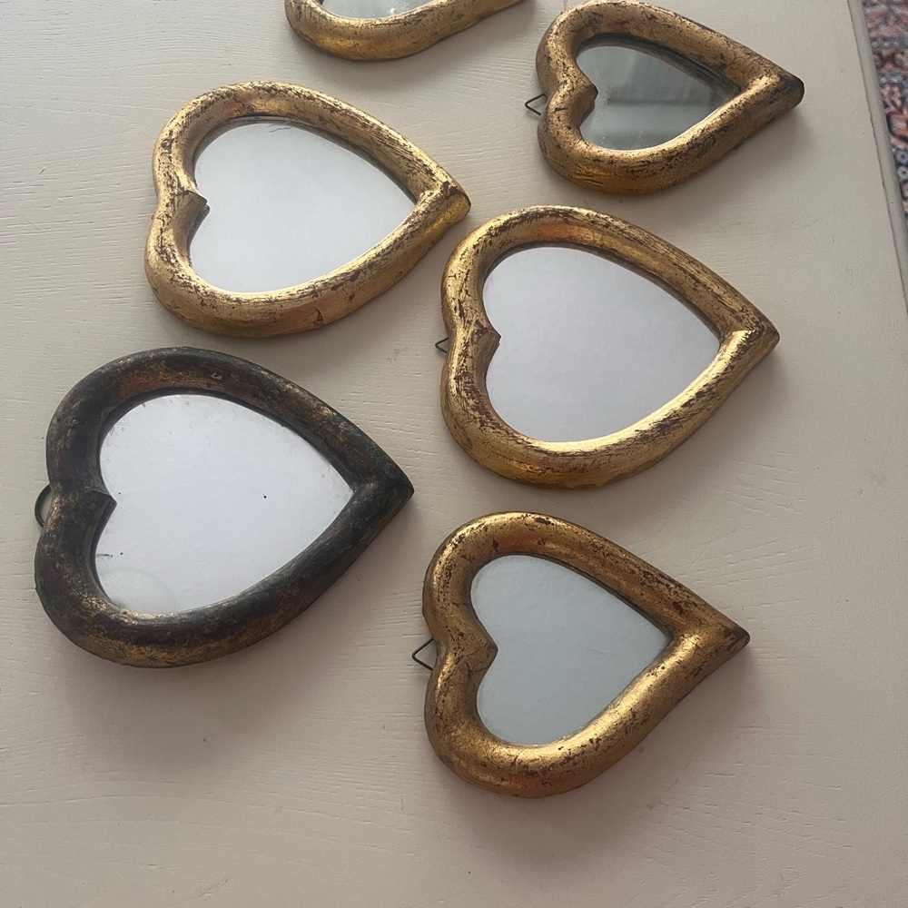 Antique Italy Florentia mirror Set of 6